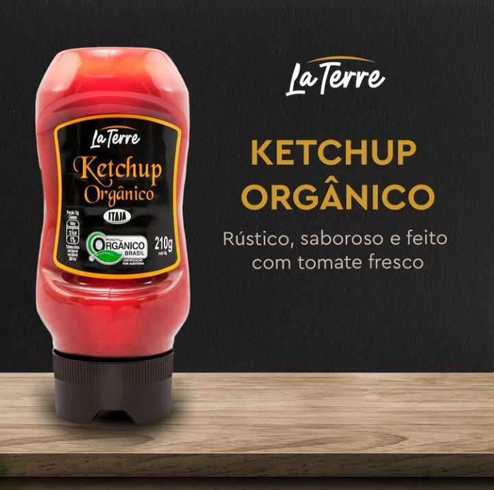 ketchup organico, la terre organicos, tudo organico porto alegre, rio grande do sul, bbq, bbq organico, supermercados, distribuidores